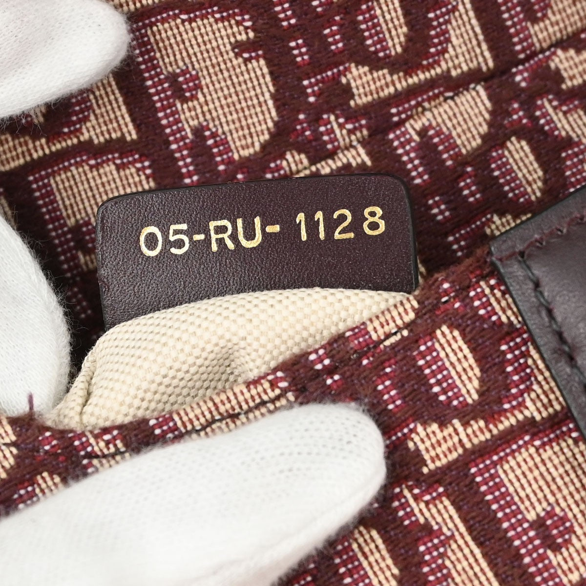 Christian Dior Saddle Logo Embroidered Canvas Burgundy Canvas Handbag (Pre-Owned)