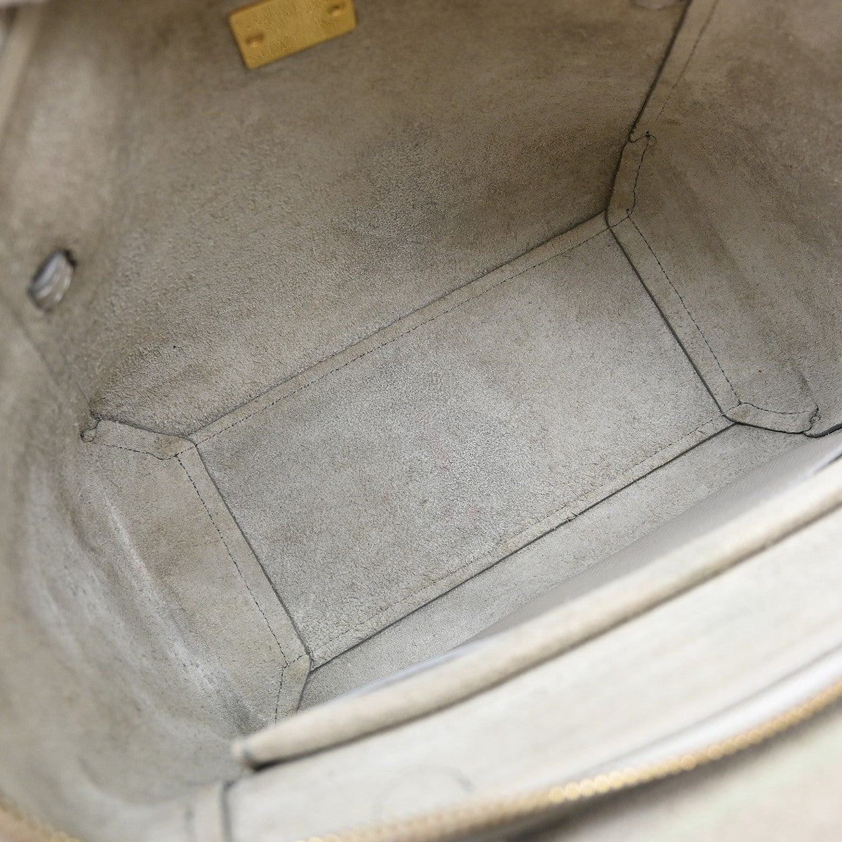 Celine Belt Textured Leather Gray Leather Handbag (Pre-Owned)