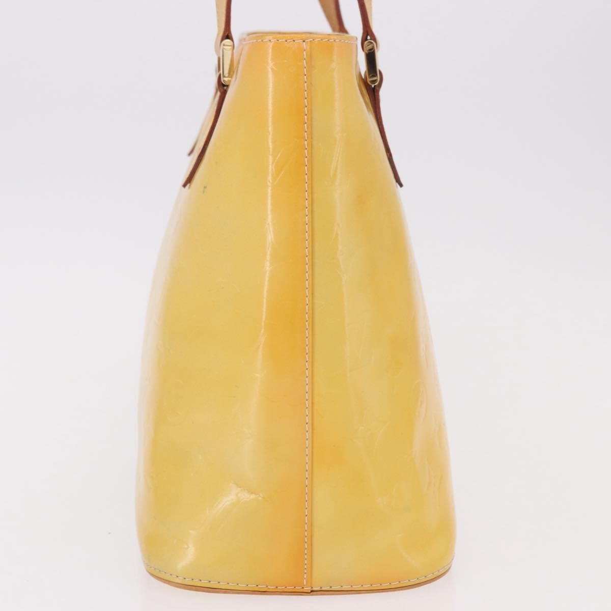 Louis Vuitton Houston Monogram Vernis Yellow Patent_Leather Handbag (Pre-Owned)
