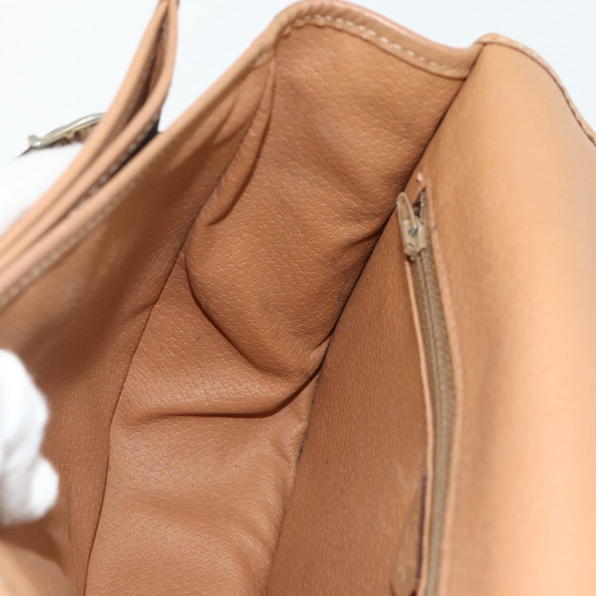 Celine Vintage Macadam Canvas And Leather Brown Canvas Shoulder Bag Bag (Pre-Owned)