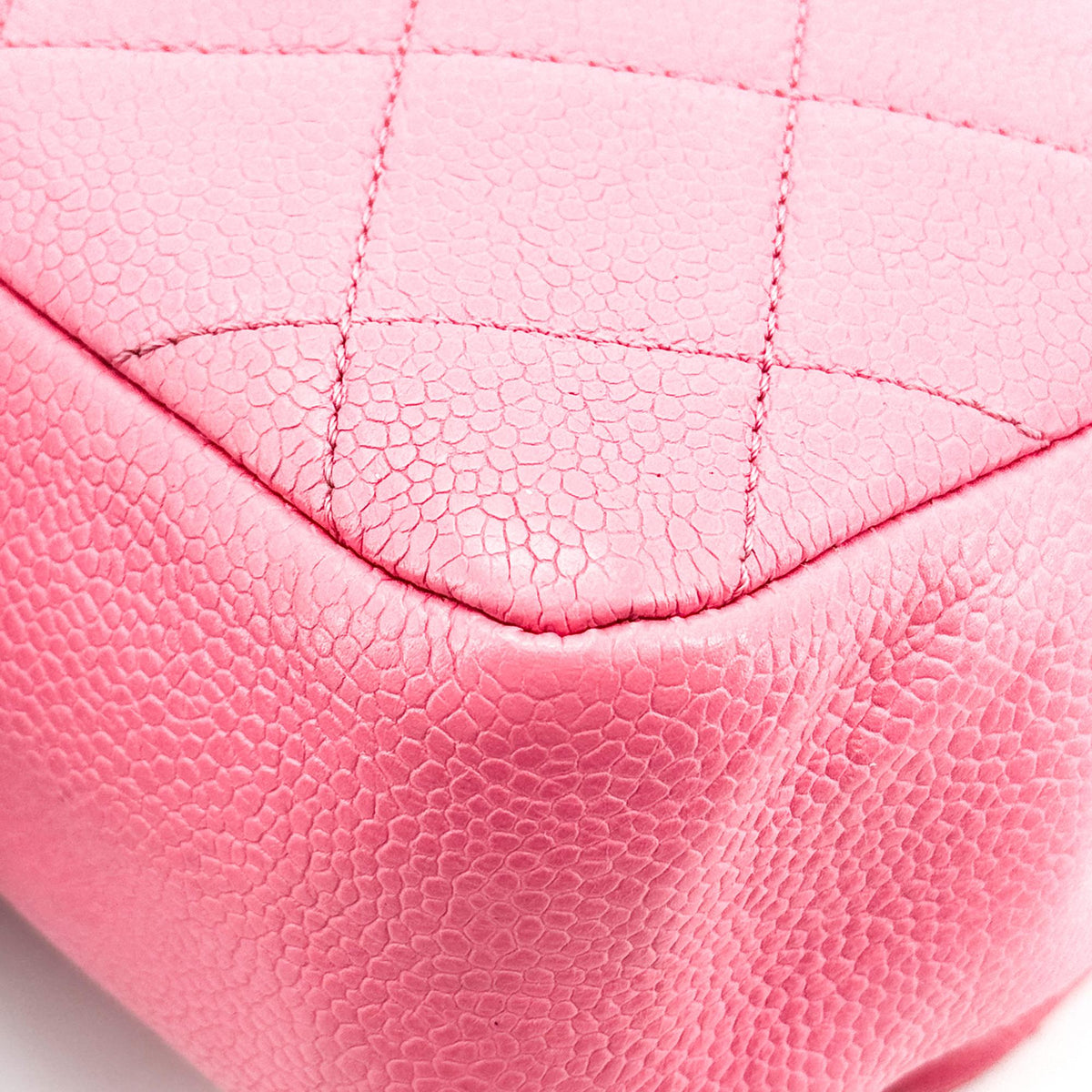 Chanel Classic Square Flap Clutch With Chain Quilted Caviar Pink Calfskin Clutche & Pouche Bag (Pre-Owned)