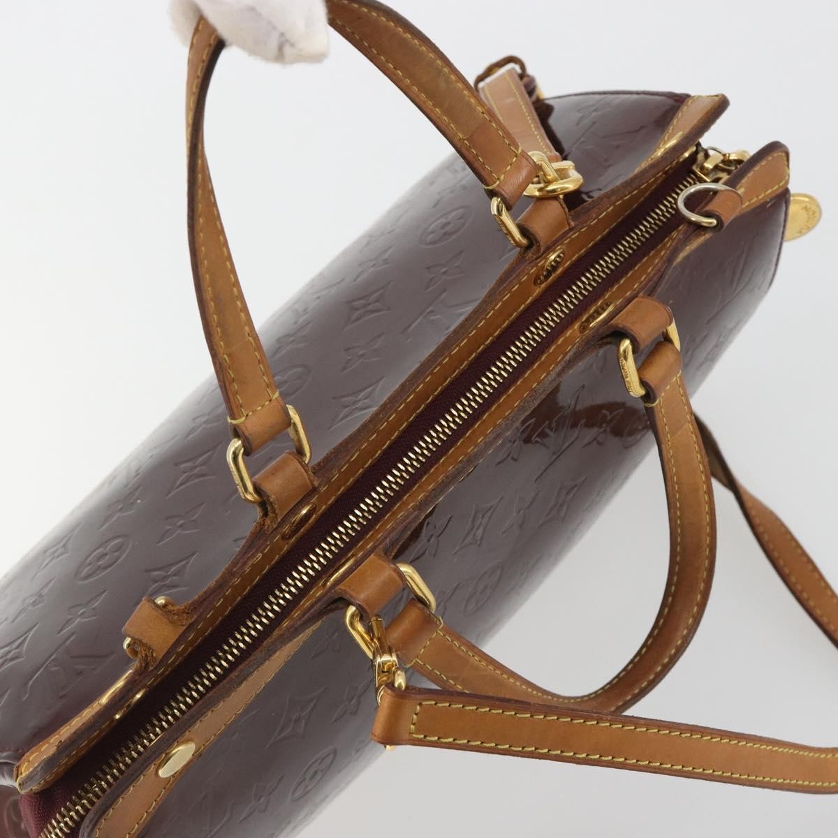 Louis Vuitton Brea Monogram Vernis Burgundy Patent_Leather Handbag (Pre-Owned)