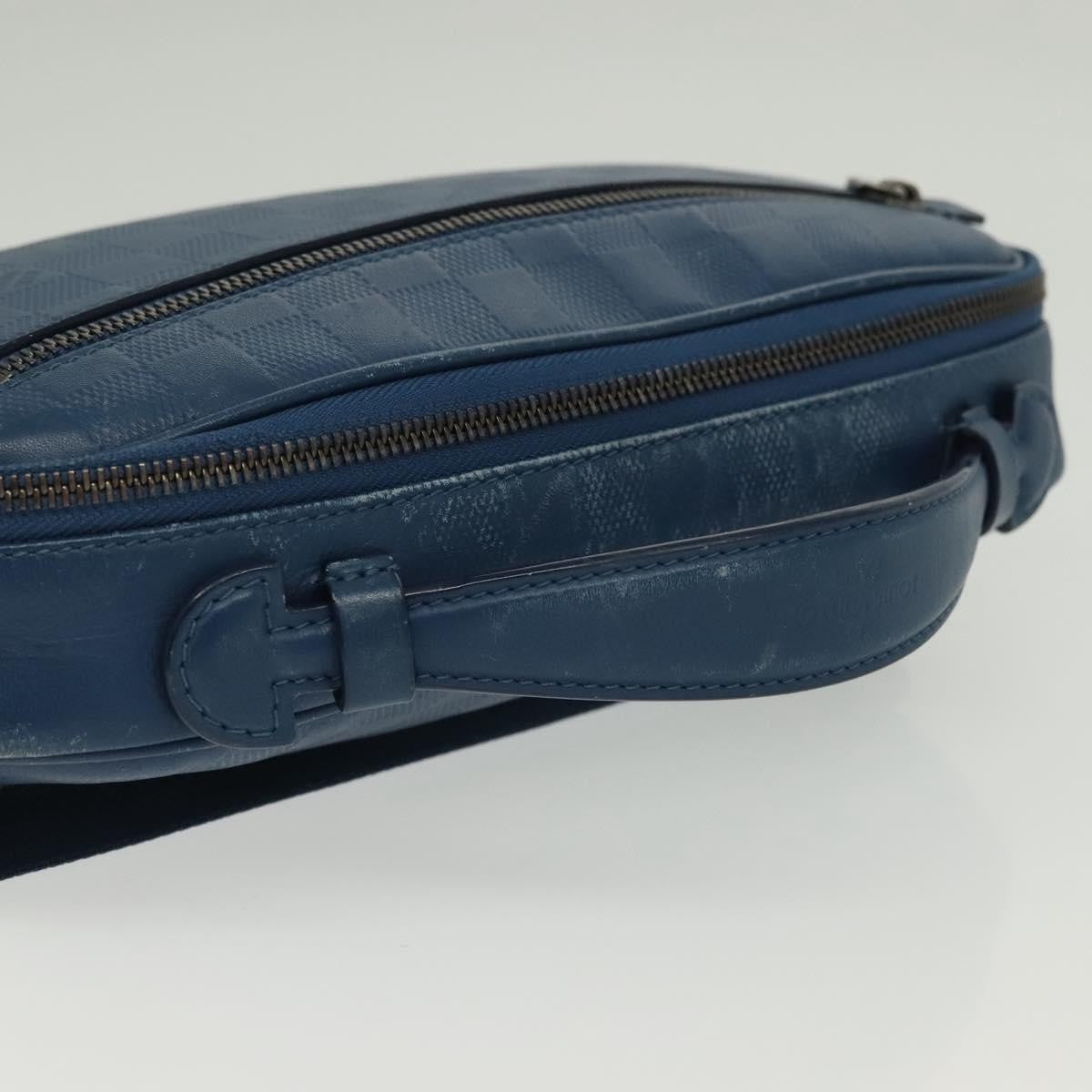 Louis Vuitton Ambler Damier Infini Leather Blue Leather Shoulder Bag Bag (Pre-Owned)