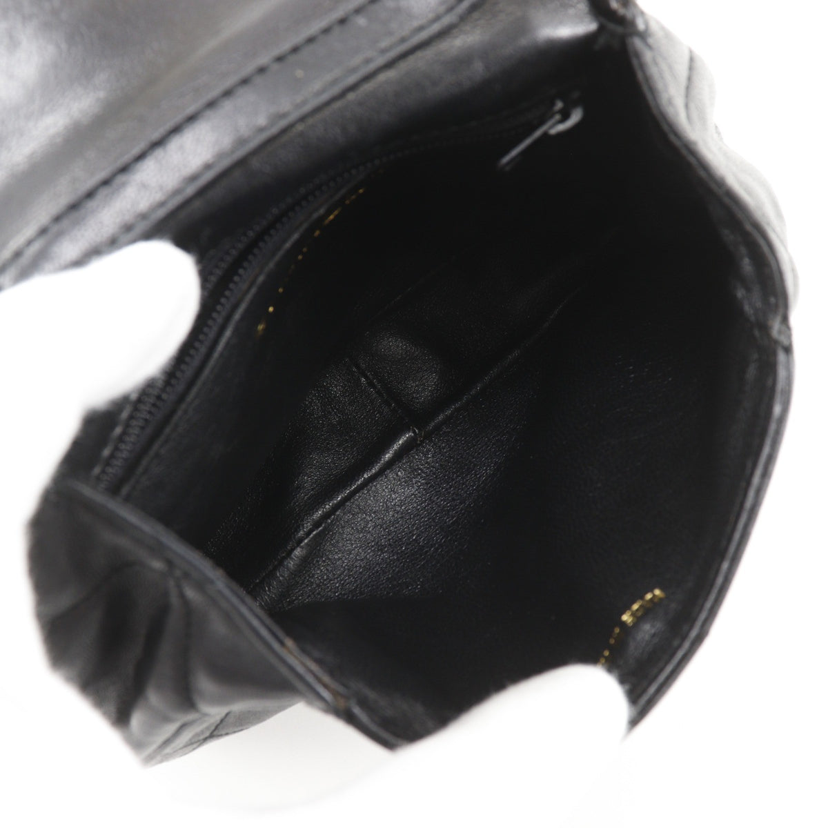 Chanel Flap Shoulder Leather Black Leather Shoulder Bag Bag (Pre-Owned)