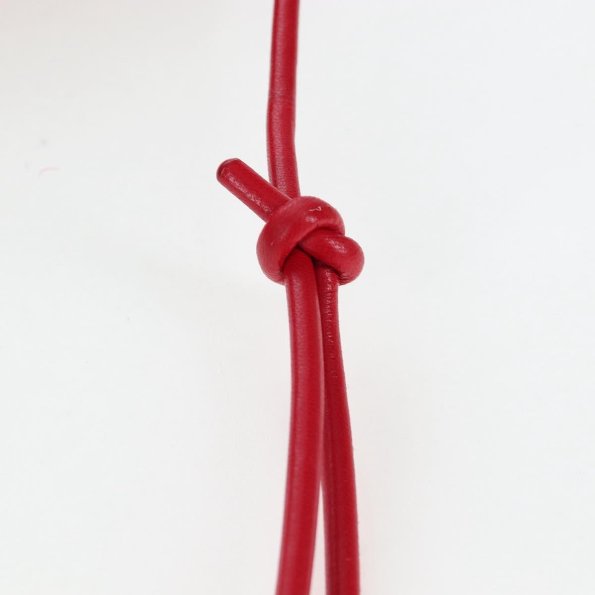 Bottega Veneta The Fringe Leather Red Wool Clutche & Pouche Bag (Pre-Owned)