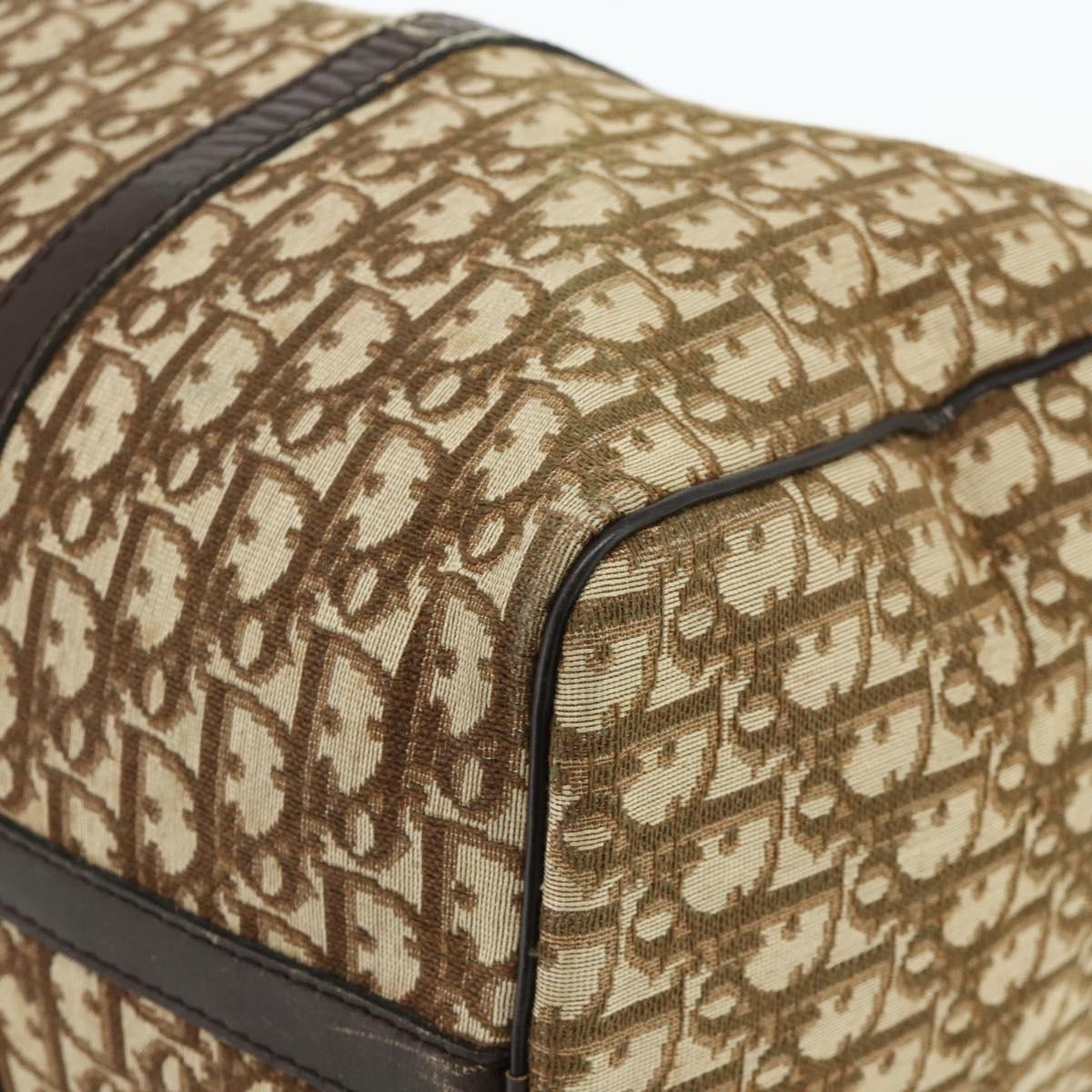 Christian Dior Vintage Trotter Canvas Brown Canvas Handbag (Pre-Owned)