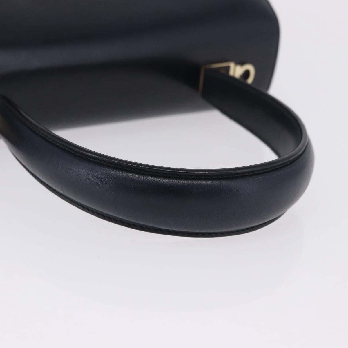 Salvatore Ferragamo Convertible Top Handle Leather Navy Leather Handbag (Pre-Owned)