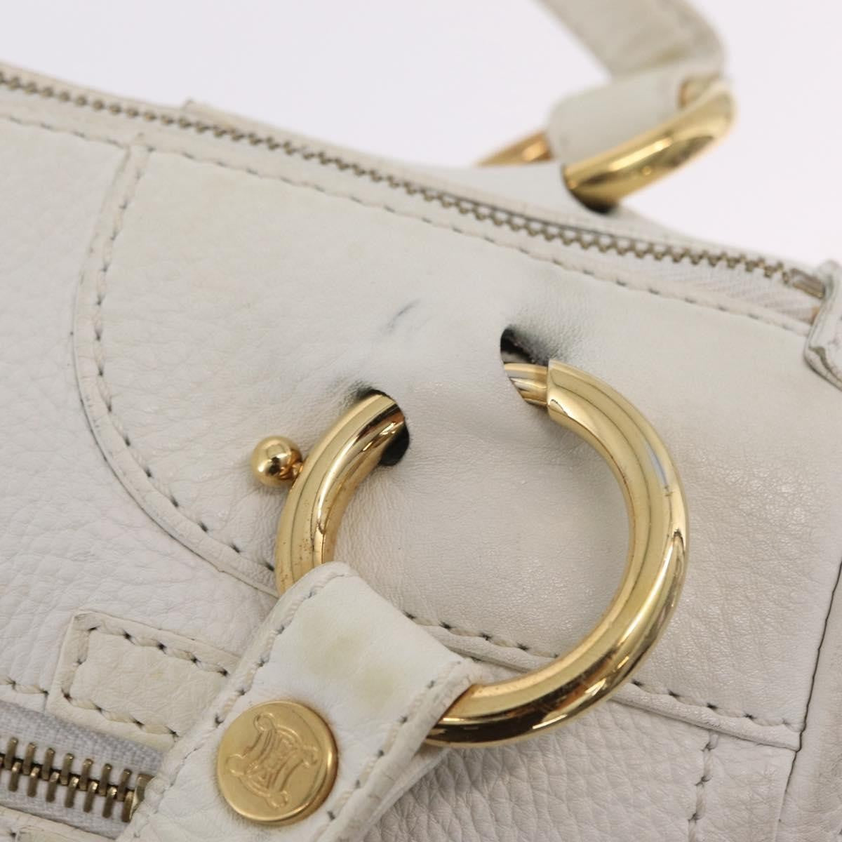 Celine Handbag Leather White Leather Handbag (Pre-Owned)