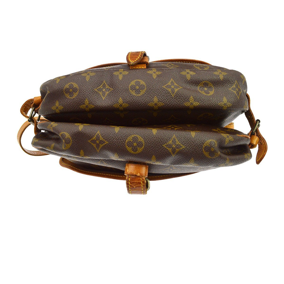 Louis Vuitton Saumur Monogram Canvas Brown Canvas Shoulder Bag Bag (Pre-Owned)