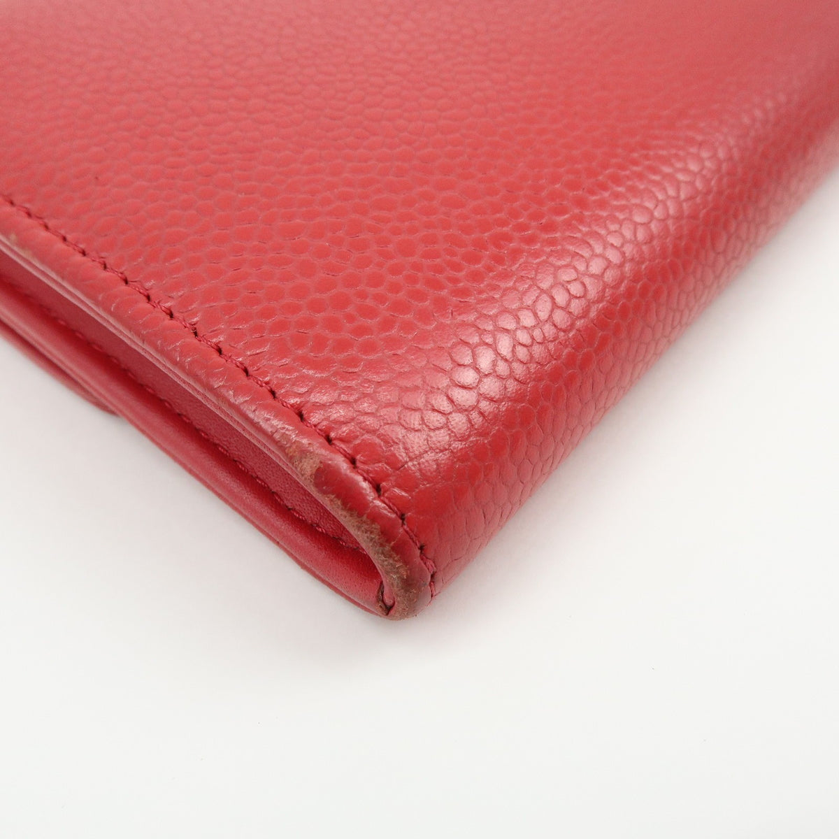 Chanel Timeless Cc Flap Caviar Red Calfskin Wallets Accessory (Pre-Owned)