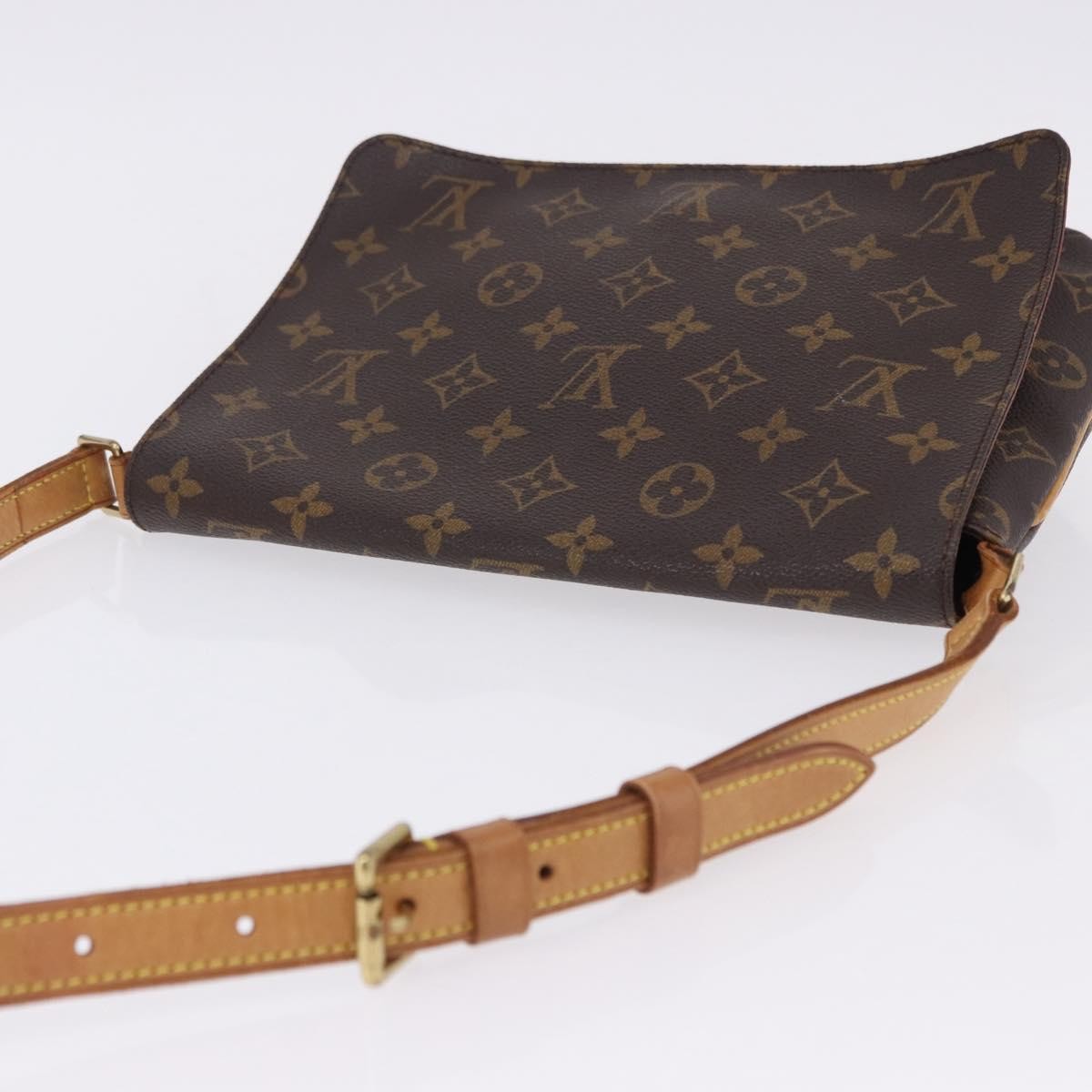 Louis Vuitton Musette Tango Monogram Canvas Brown Canvas Shoulder Bag Bag (Pre-Owned)
