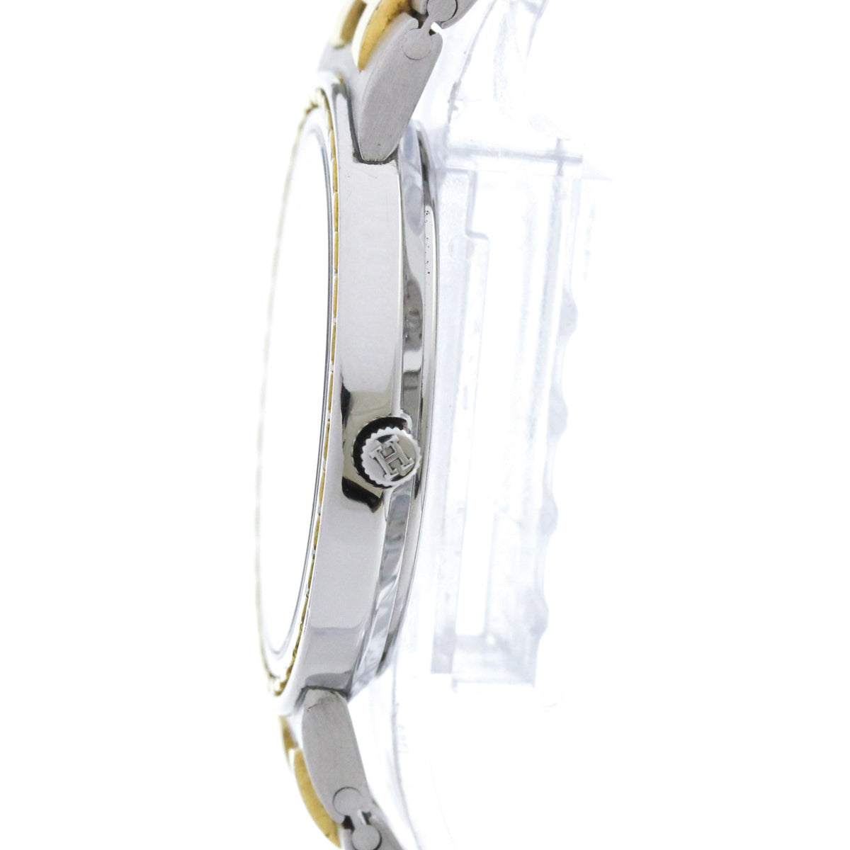 Hermes Sellier Quartz Stainless Steel And Plated Metal Watch (Pre-Owned)