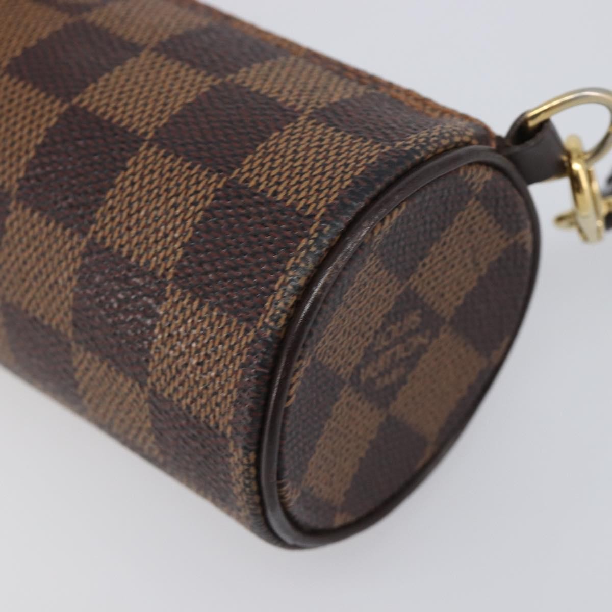 Louis Vuitton Papillon Pochette Damier Brown Canvas Clutche & Pouche Bag (Pre-Owned)