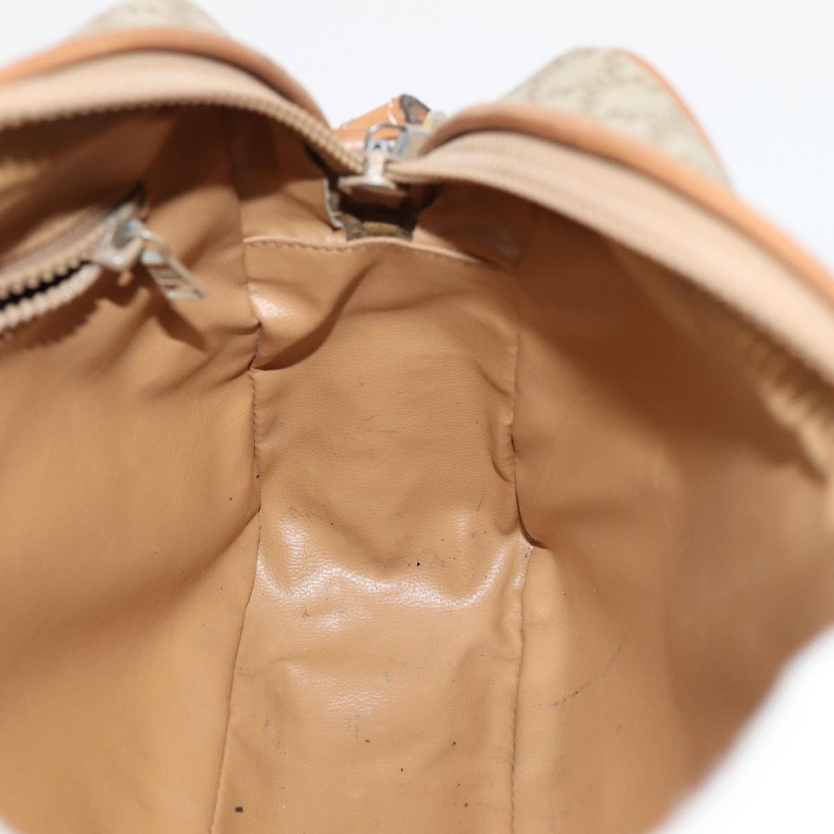 Celine Vintage Macadam Canvas And Leather Beige Canvas Shoulder Bag Bag (Pre-Owned)
