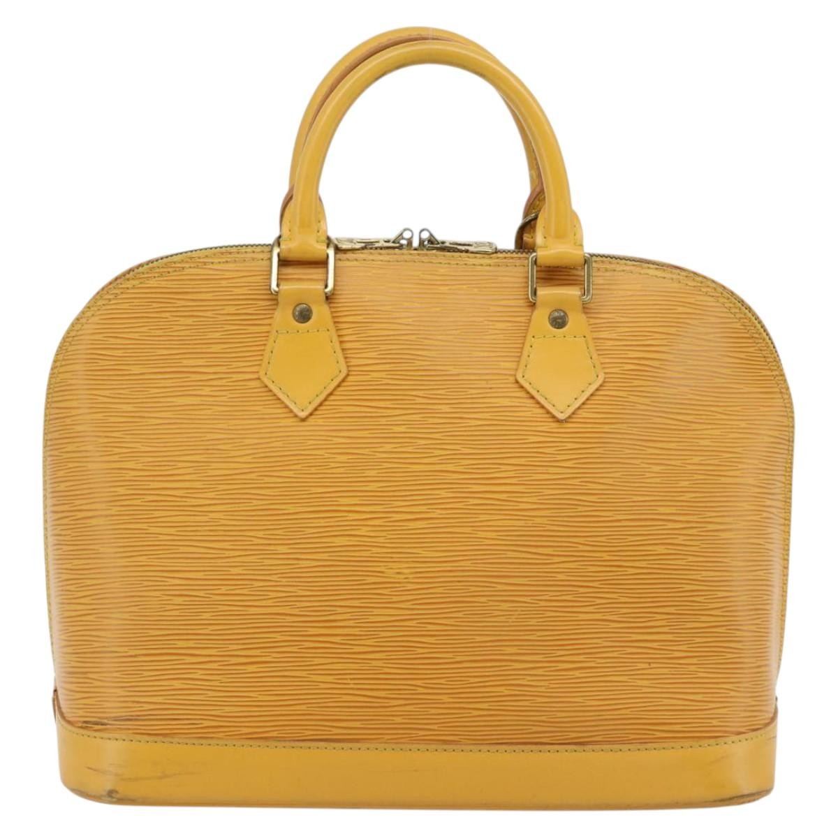 Louis Vuitton Alma Epi Leather Yellow Leather Handbag (Pre-Owned)