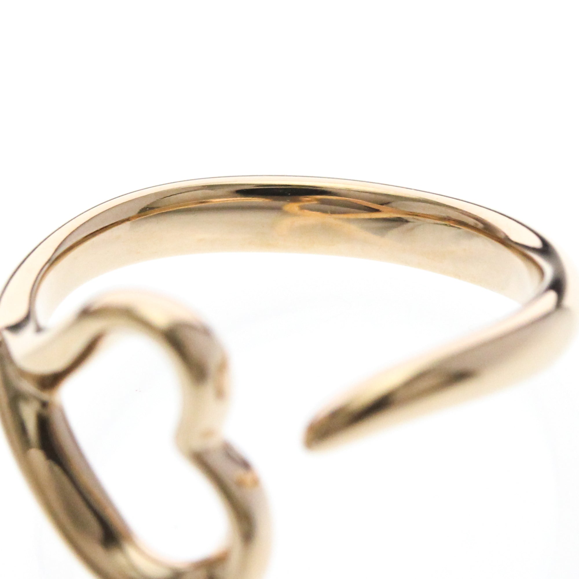 Tiffany & Co. Elsa Peretti Open Heart 18K Rose Gold Gold Pink_Gold Ring Jewelry (Pre-Owned)