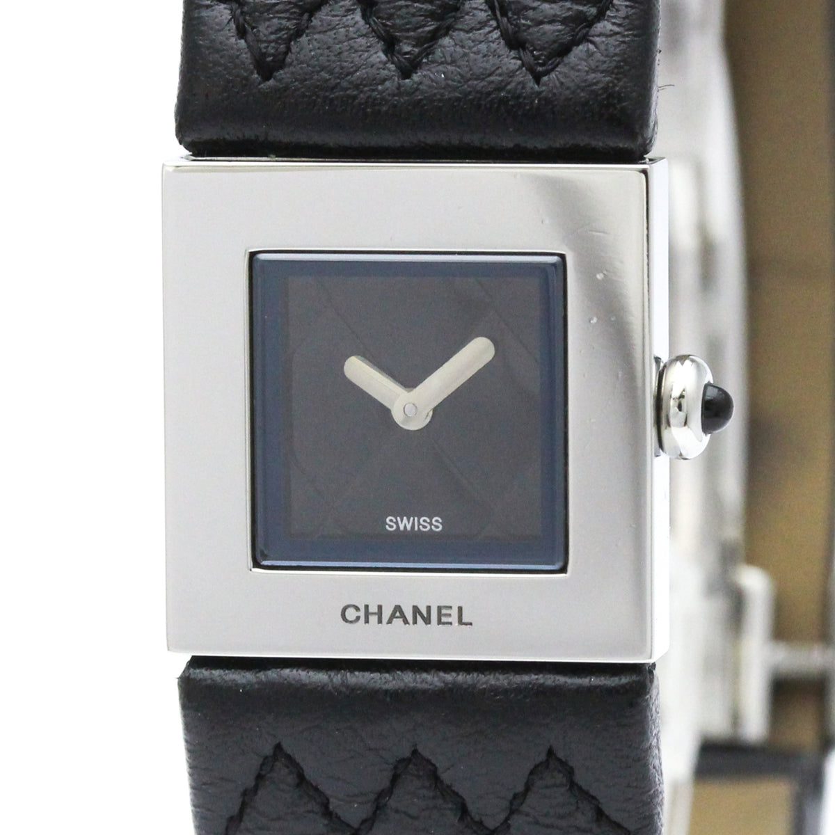 Chanel Matelasse Quartz Stainless Steel And Quilted Leather Watch (Pre-Owned)