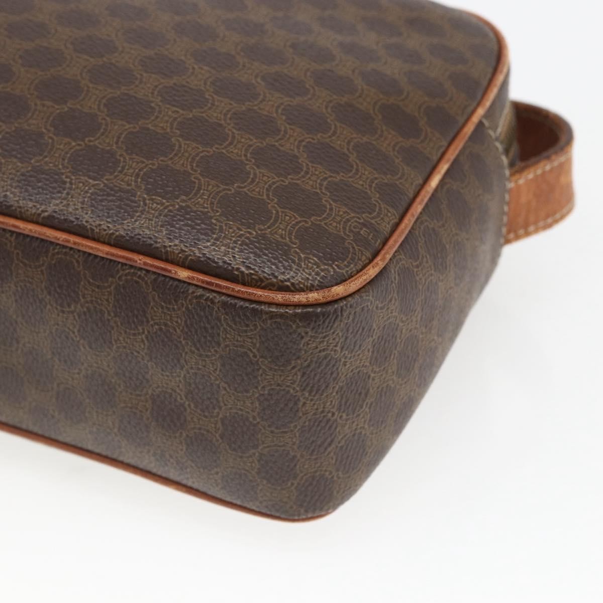 Celine Vintage Macadam Canvas Brown Canvas Shoulder Bag Bag (Pre-Owned)