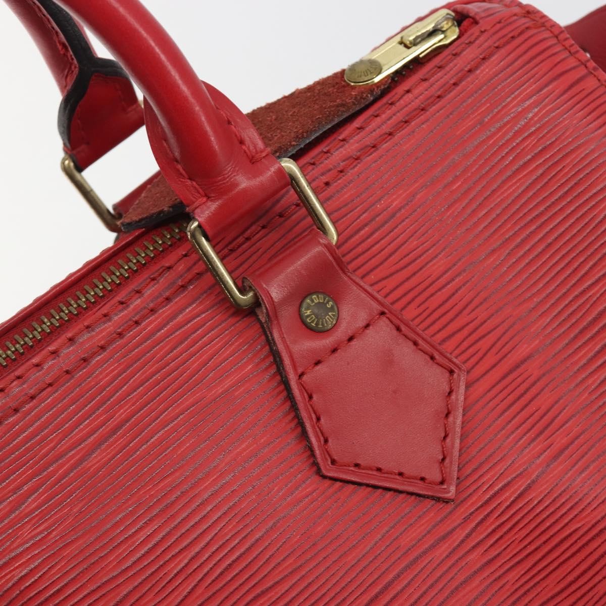 Louis Vuitton Speedy Epi Leather Red Leather Handbag (Pre-Owned)