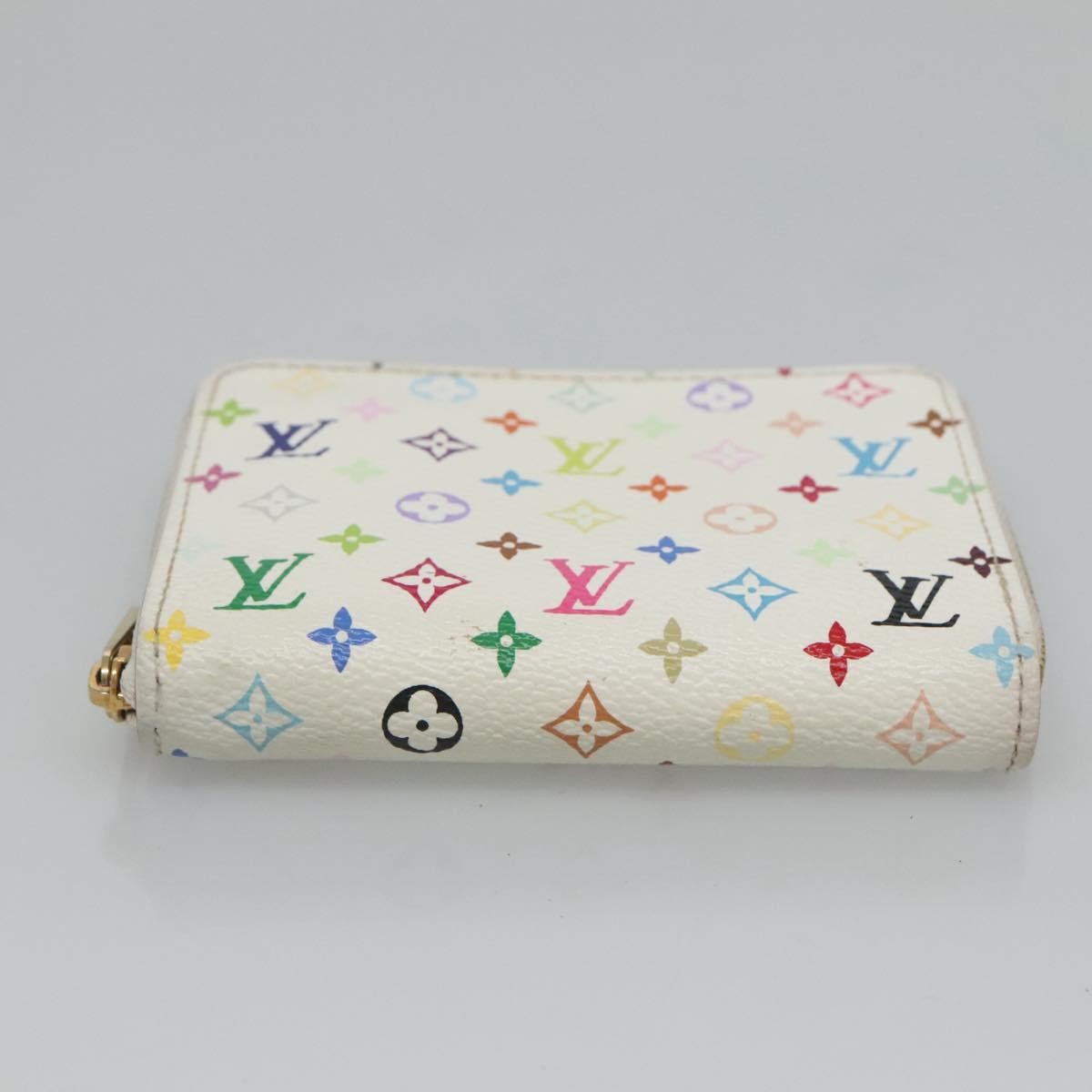 Louis Vuitton Porte-Monnaie Zippy Monogram Multicolor White Canvas Wallets Accessory (Pre-Owned)