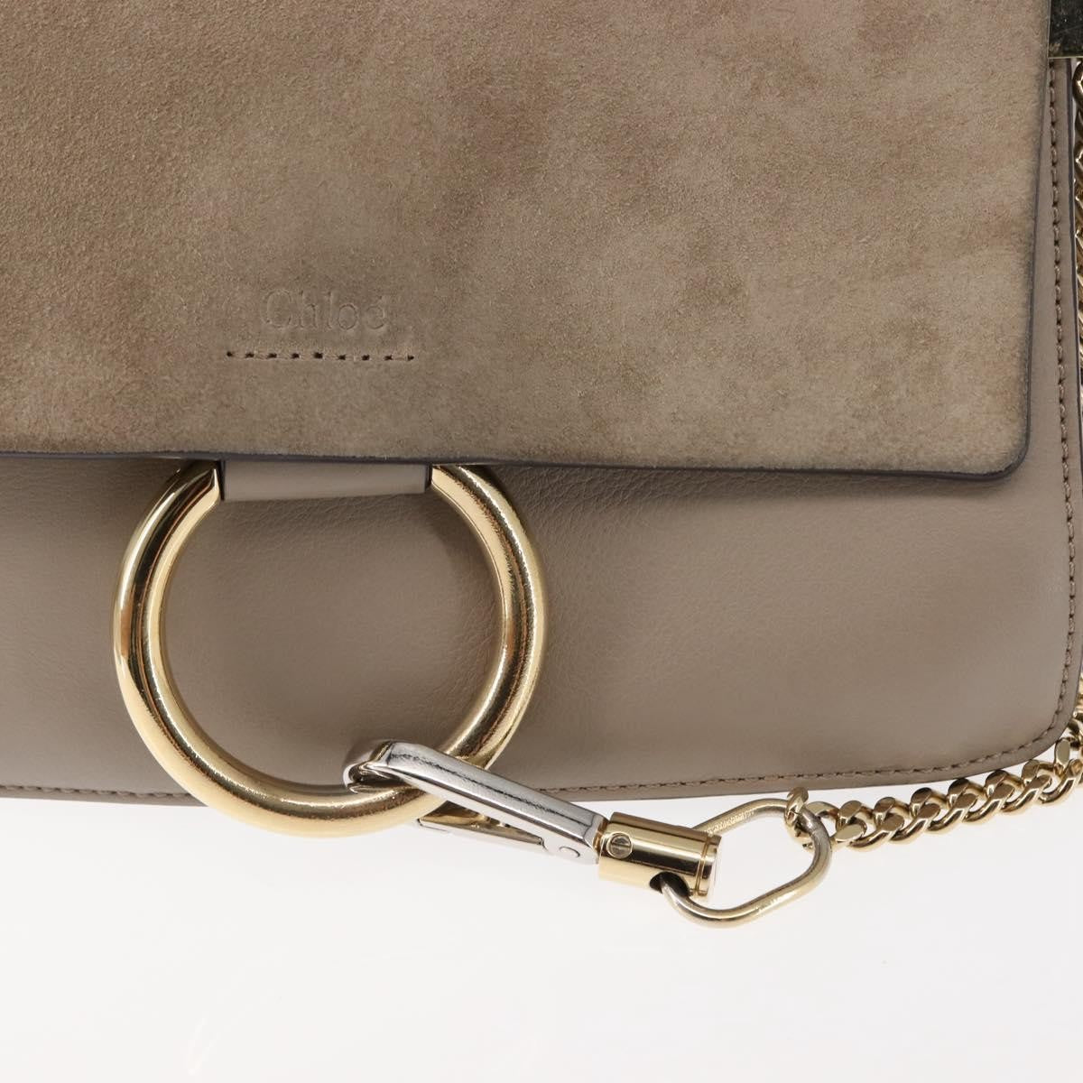 Chloe Faye Leather And Suede Beige Suede Bag (Pre-Owned)