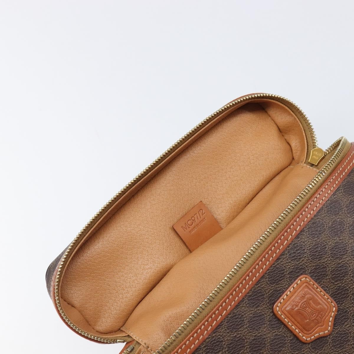Celine Macadam Vanity Canvas Brown Canvas Clutche & Pouche Bag (Pre-Owned)