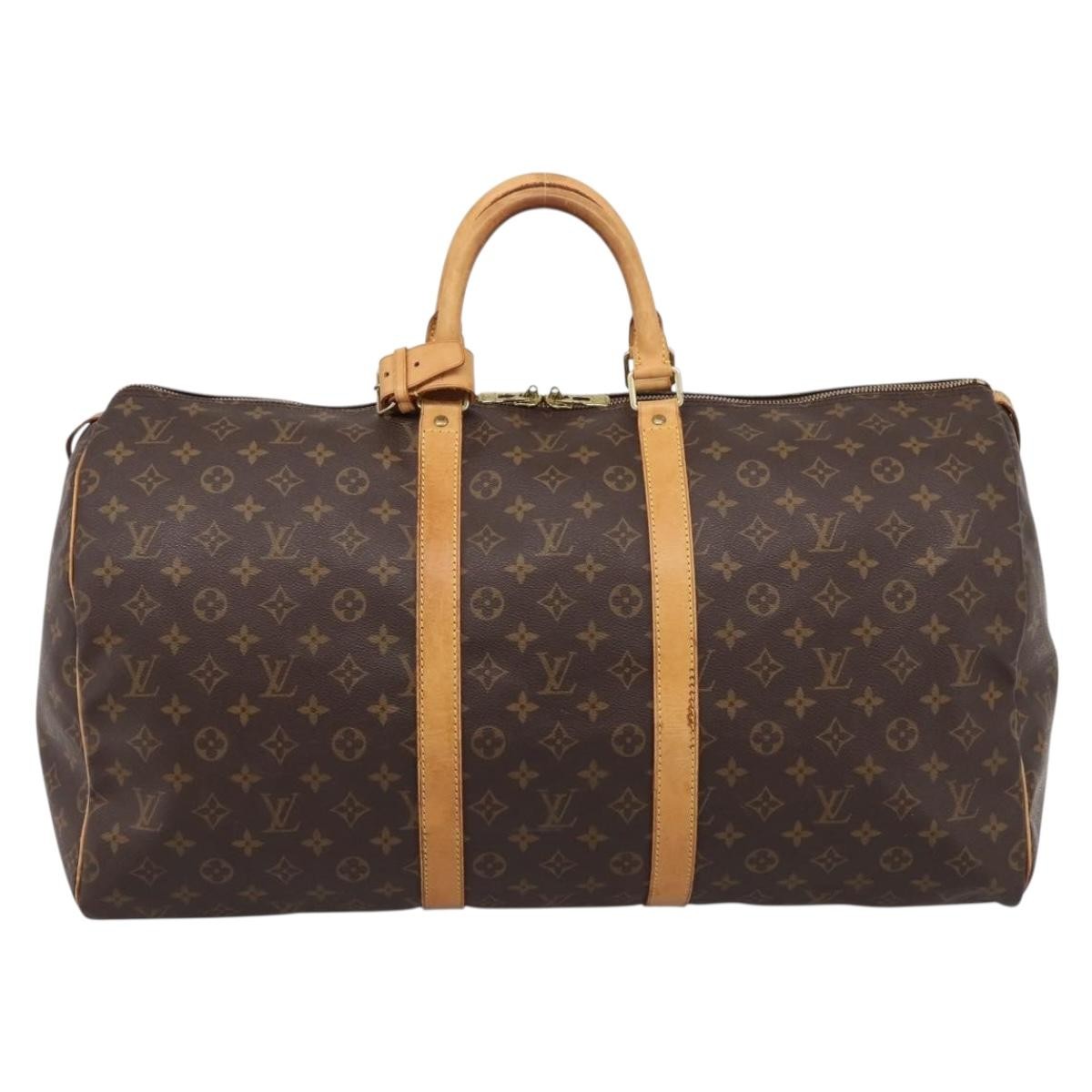 Louis Vuitton Keepall Monogram Canvas Brown Canvas Travel Bag Bag (Pre-Owned)