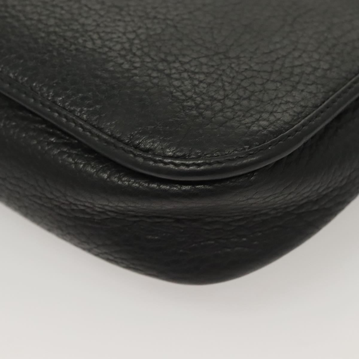 Christian Dior Vintage Trotter Leather Black Leather Clutche & Pouche Bag (Pre-Owned)