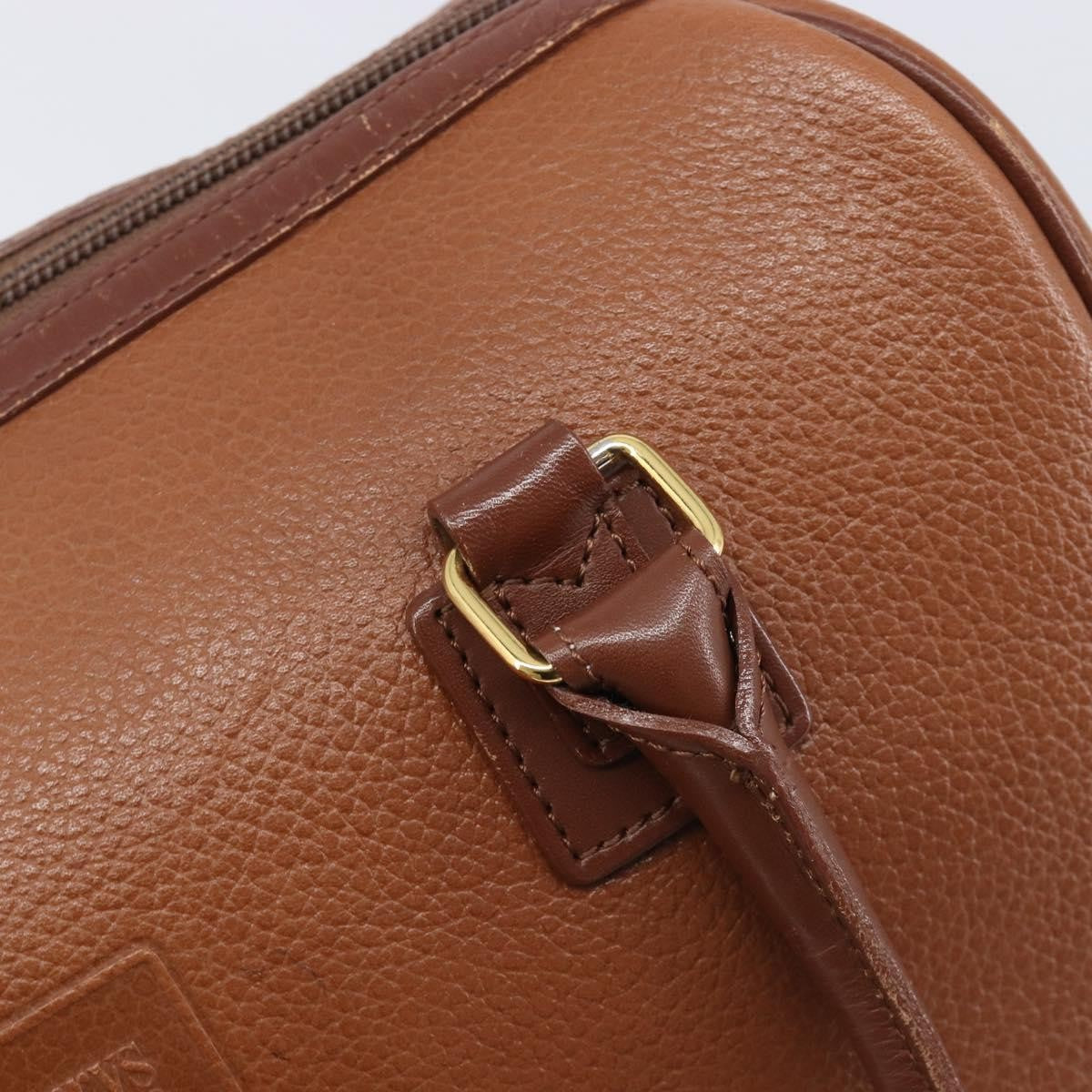 Burberry Vintage Boston Leather Brown Leather Handbag (Pre-Owned)