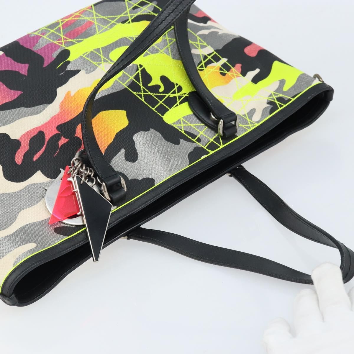 Christian Dior Open Limited Edition Anselm Reyle Camouflage Canvas Multicolour Canvas Tote Bag Bag (Pre-Owned)