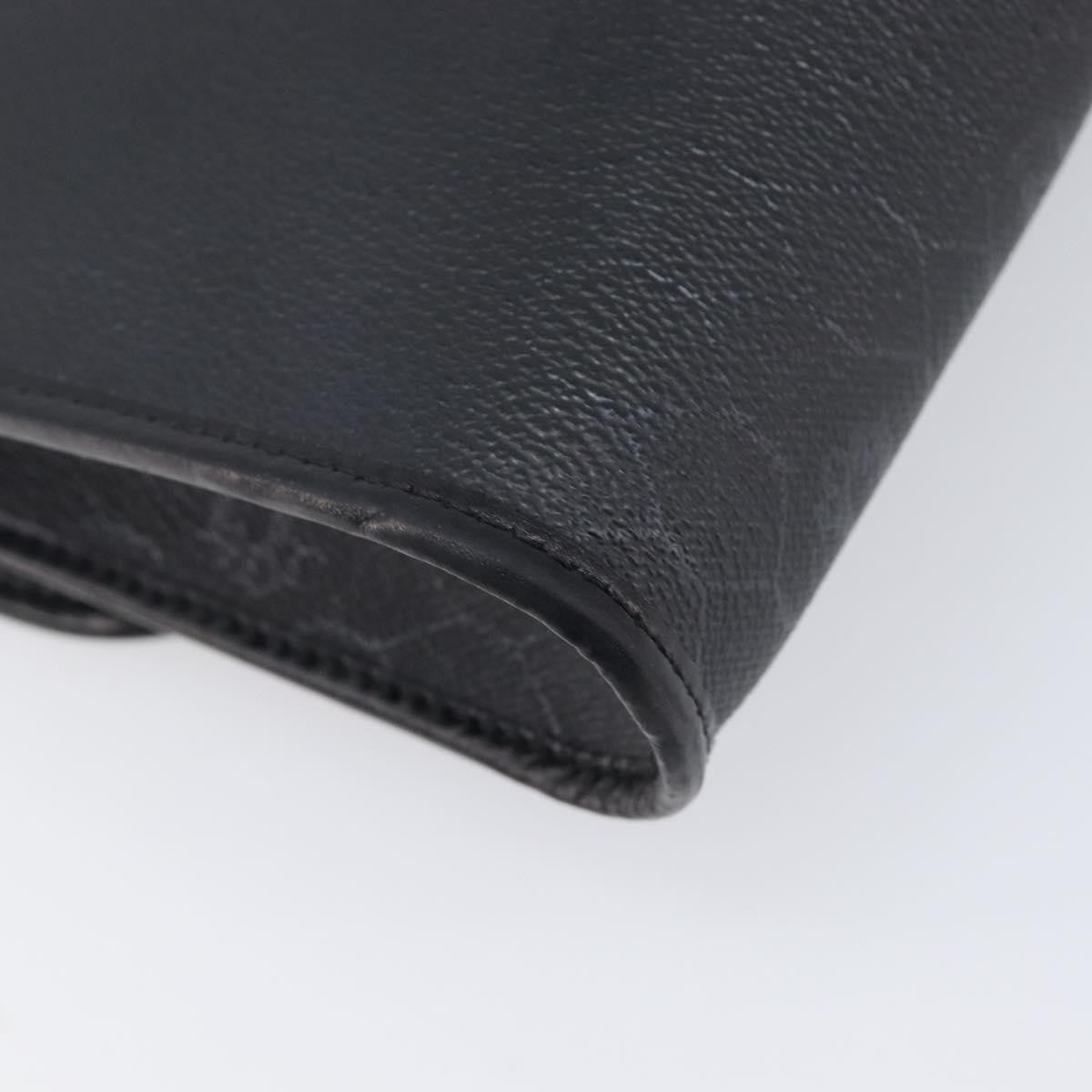 Christian Dior Vintage Honeycomb Zip Coated Canvas Black Canvas Clutche & Pouche Bag (Pre-Owned)
