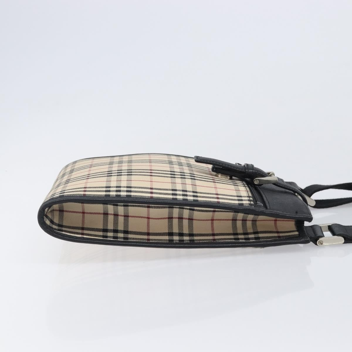 Burberry Nova Check Shoulder Bag Canvas Beige Canvas Shoulder Bag Bag (Pre-Owned)