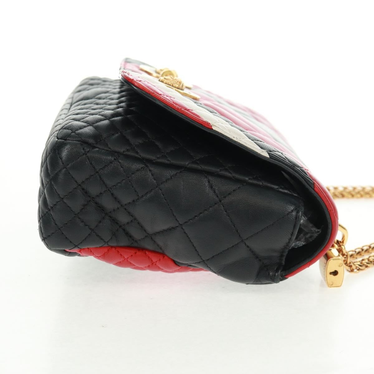 Versace Medusa Padlock Icon Top Handle Quilted Leather Black Leather Shoulder Bag Bag (Pre-Owned)