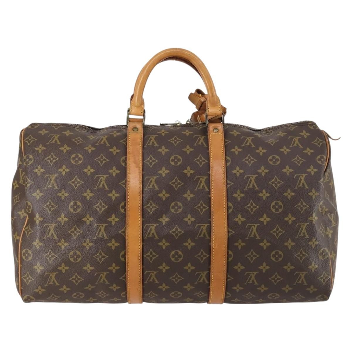 Louis Vuitton Keepall Monogram Canvas Brown Canvas Travel Bag Bag (Pre-Owned)