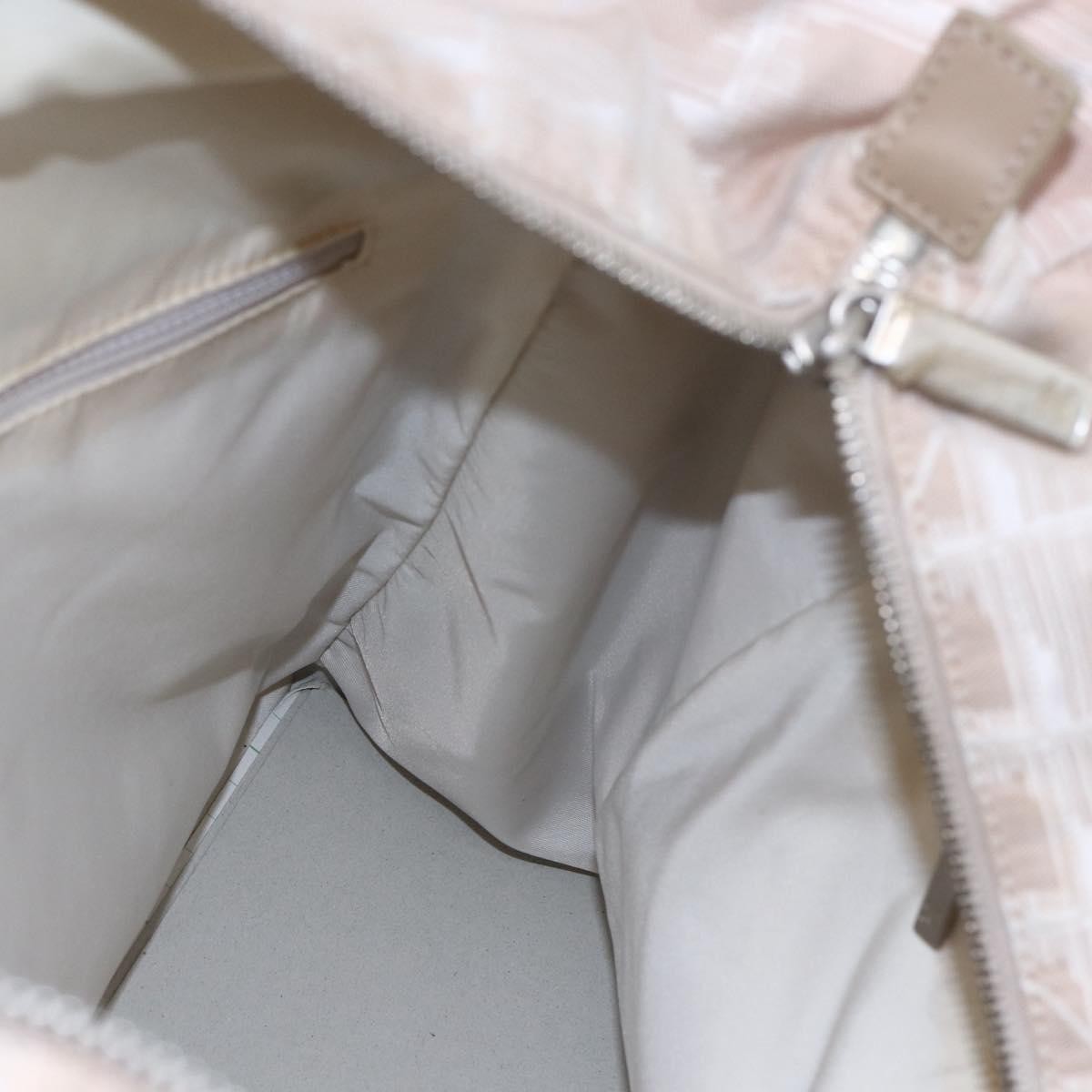 Chanel Travel Line Tote Nylon Pink Canvas Bag (Pre-Owned)