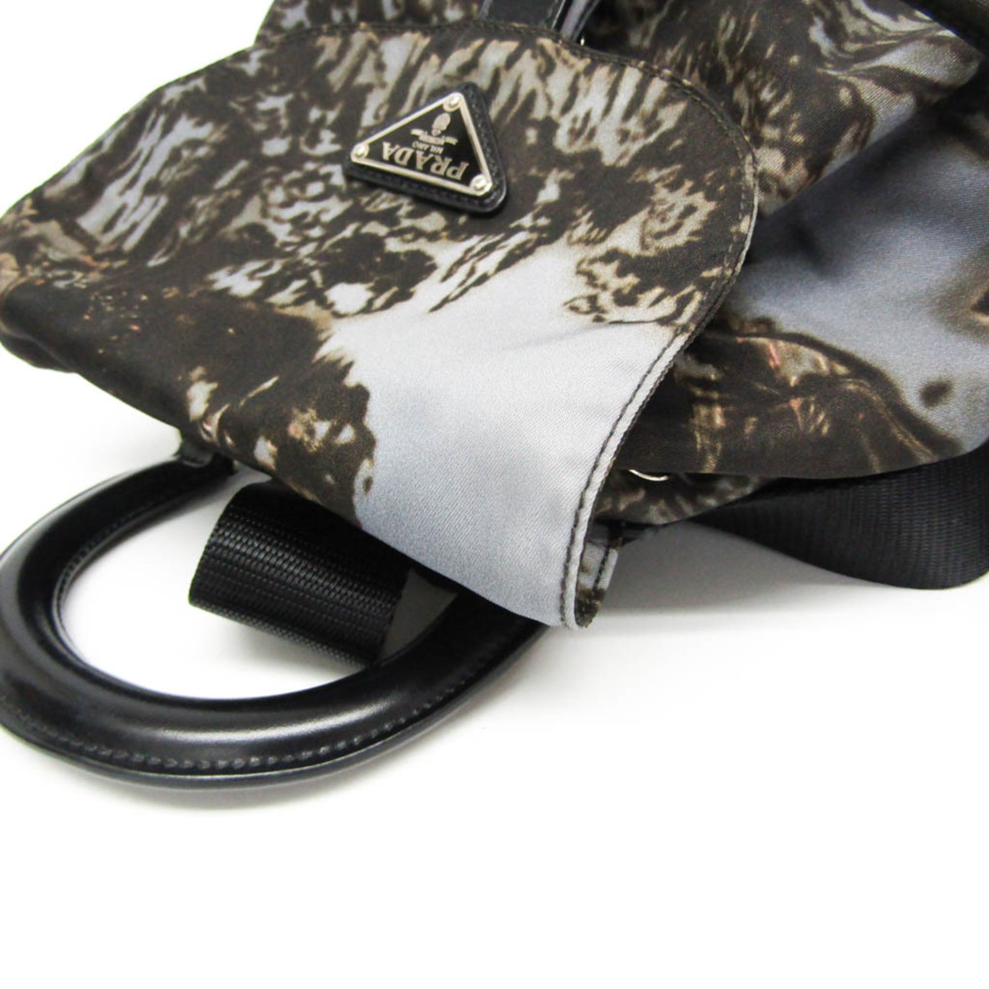 Prada Camouflage Tessuto Multicolour Nylon Backpack Bag (Pre-Owned)