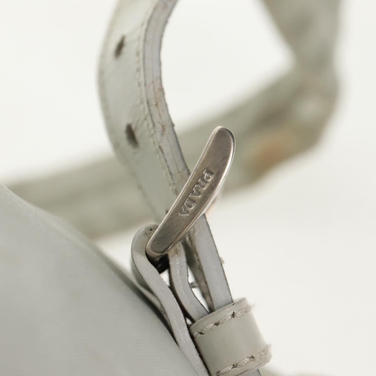 Prada Double Pocket Backpack Chain Shoulder Re-Nylon Gray Nylon Backpack Bag (Pre-Owned)