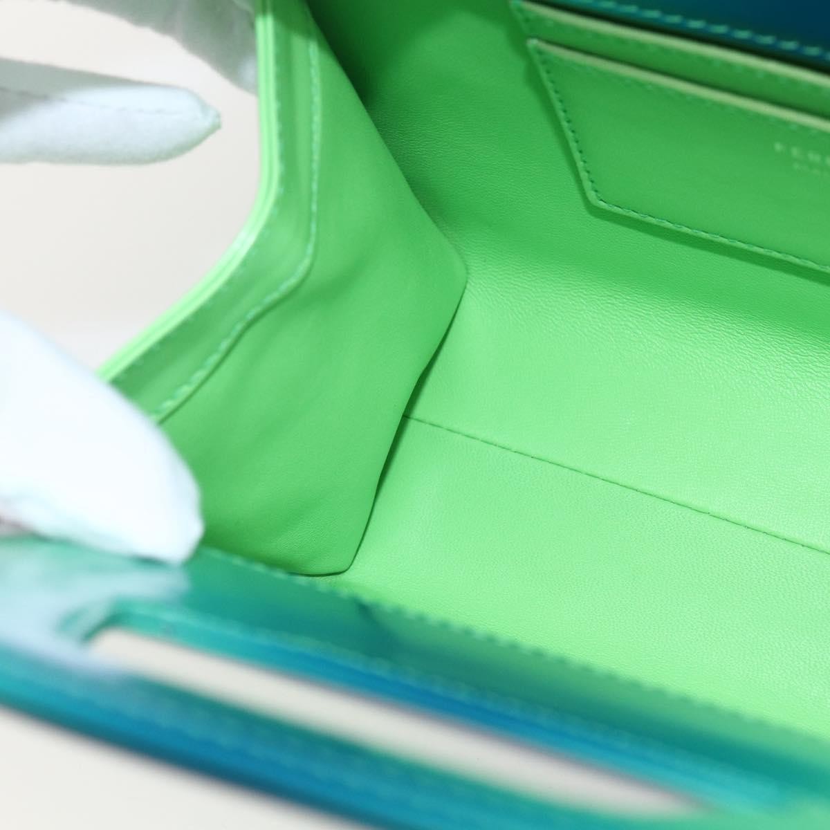 Salvatore Ferragamo Wanda Top Handle Shoulder Gradient Leather Green Patent_Leather Handbag (Pre-Owned)