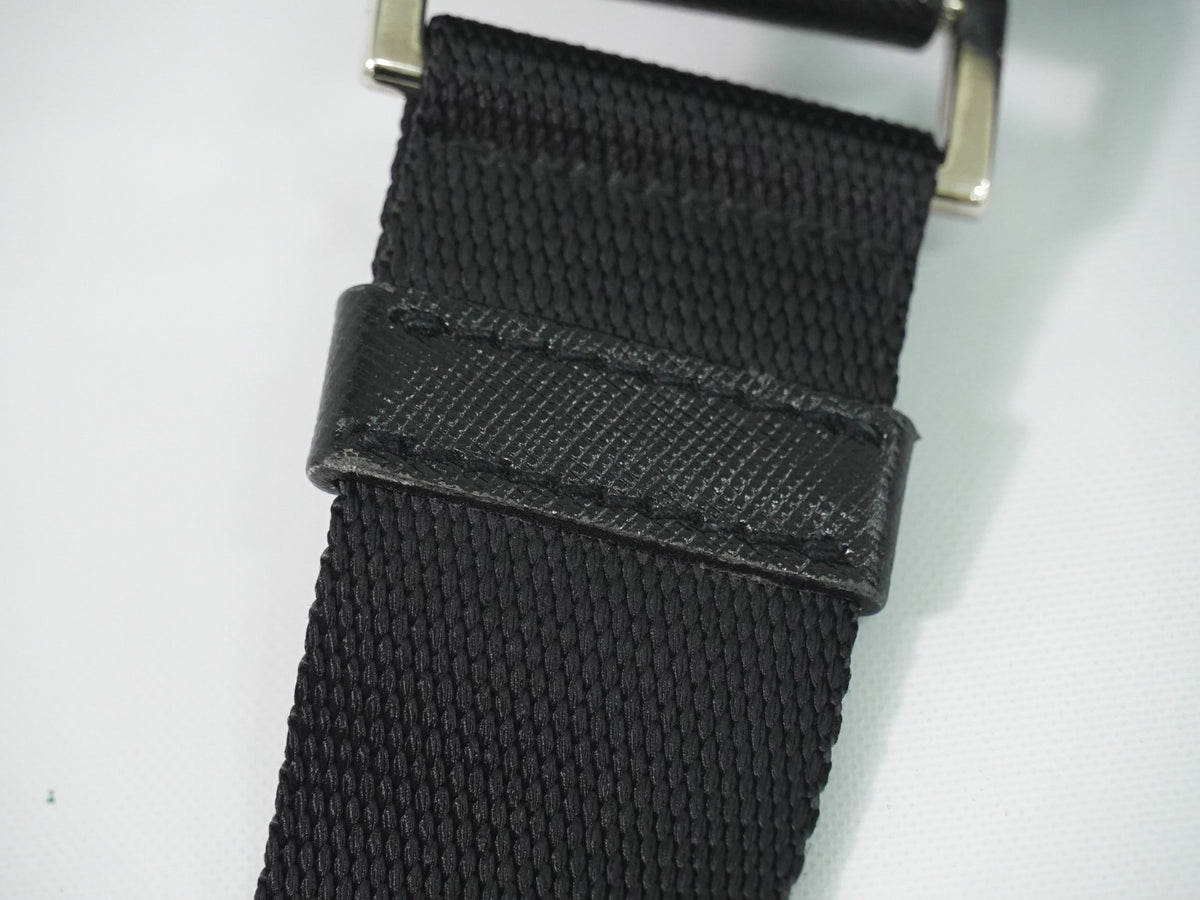 Prada Front Pocket Messenger Quilted Tessuto Black Nylon Shoulder Bag Bag (Pre-Owned)