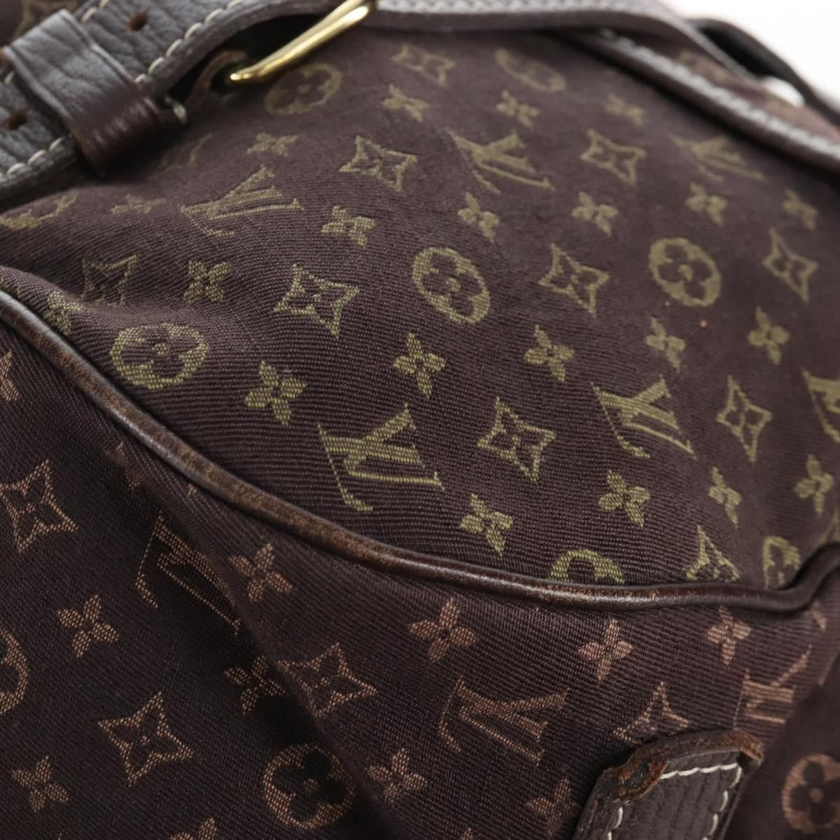 Louis Vuitton Saumur Mini Lin Brown Canvas Shoulder Bag Bag (Pre-Owned)