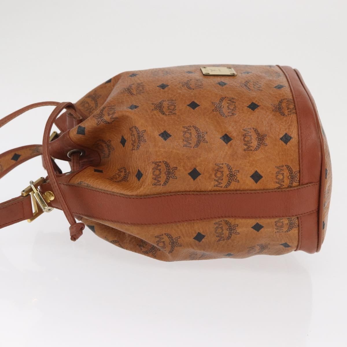 MCM Visetos Canvas And Leather Brown Canvas Shoulder Bag Bag (Pre-Owned)
