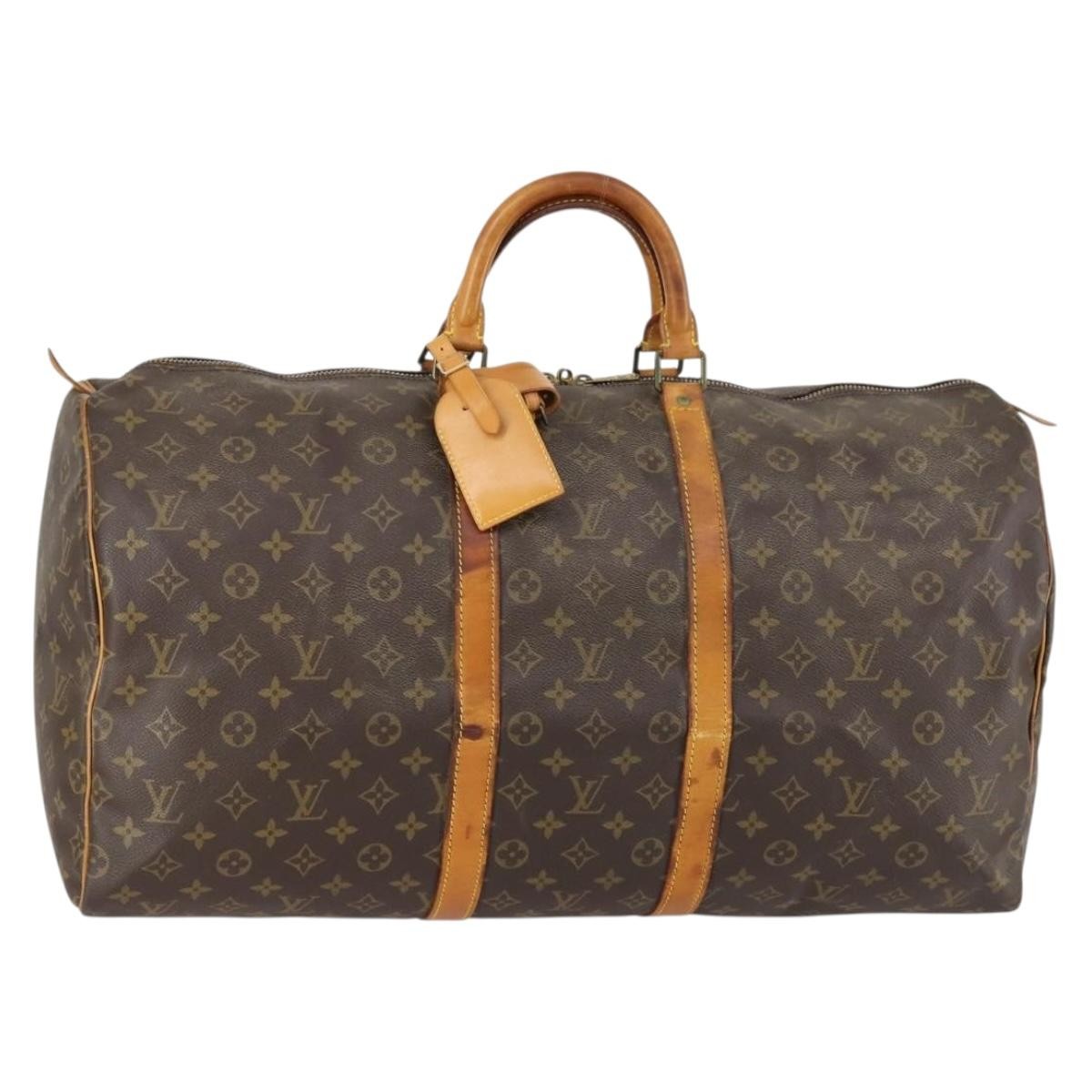 Louis Vuitton Keepall Monogram Canvas Brown Canvas Travel Bag Bag (Pre-Owned)