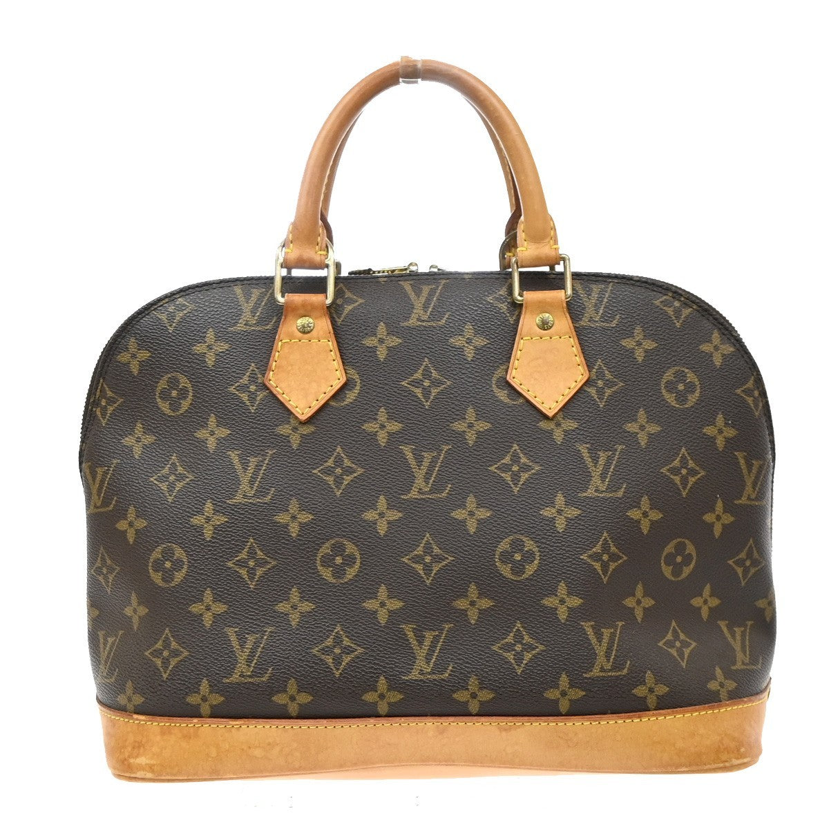 Louis Vuitton Alma Monogram Brown Canvas Handbag (Pre-Owned)