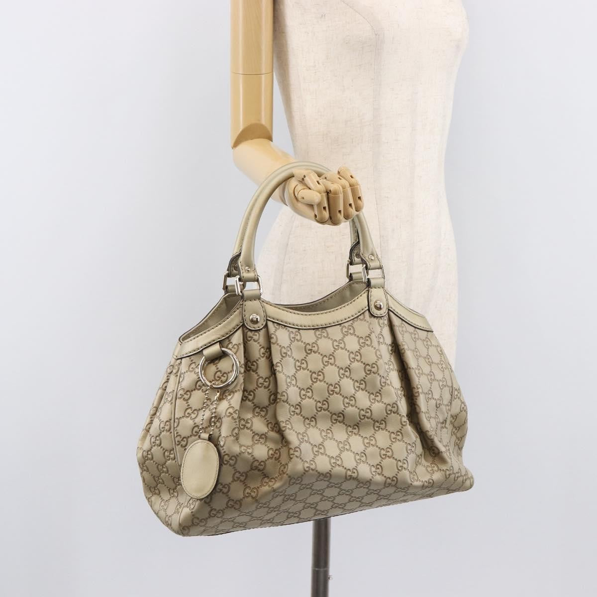 Gucci Sukey Guccissima Leather Gold Canvas Tote Bag Bag (Pre-Owned)