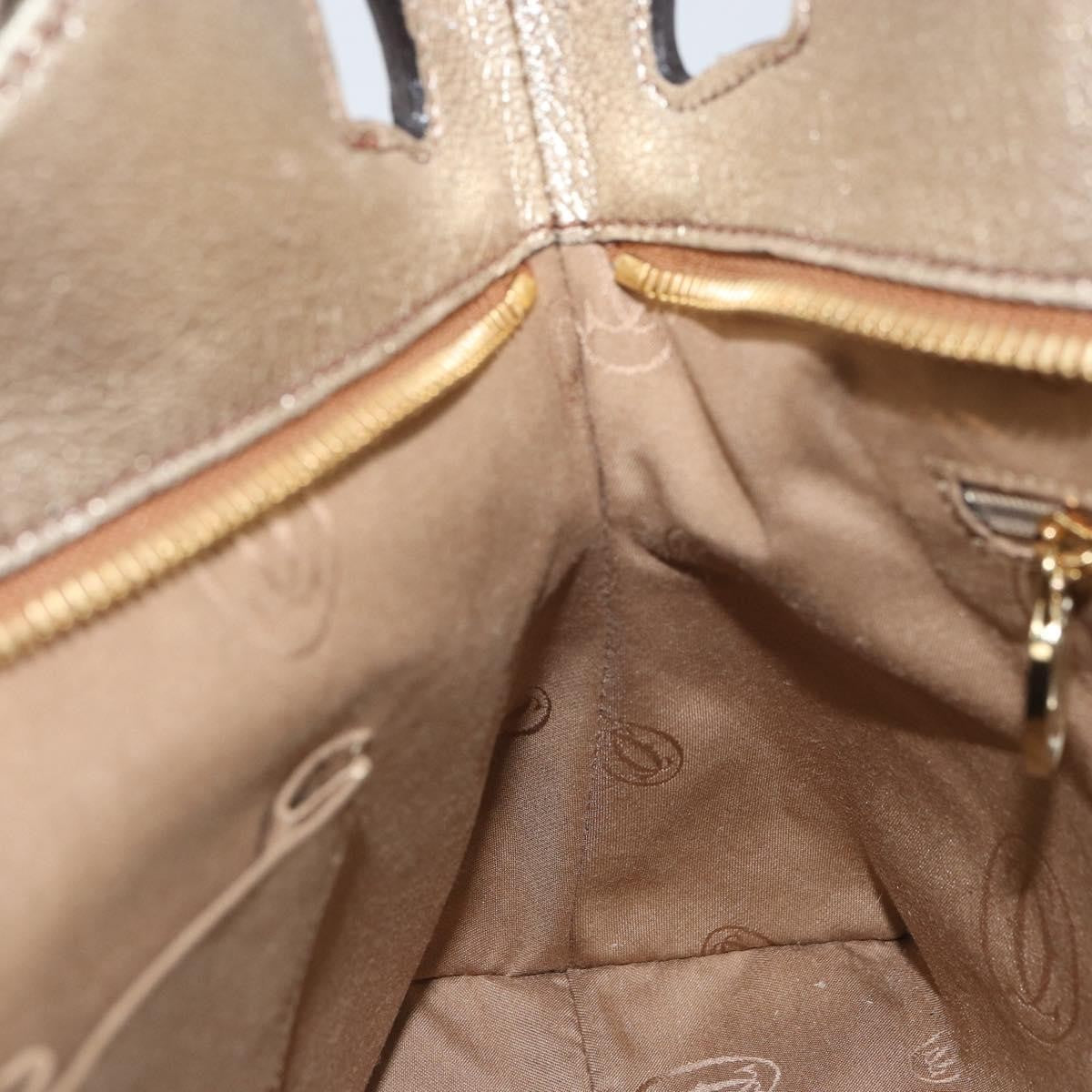 Cartier Marcello Leather Gold Leather Handbag (Pre-Owned)