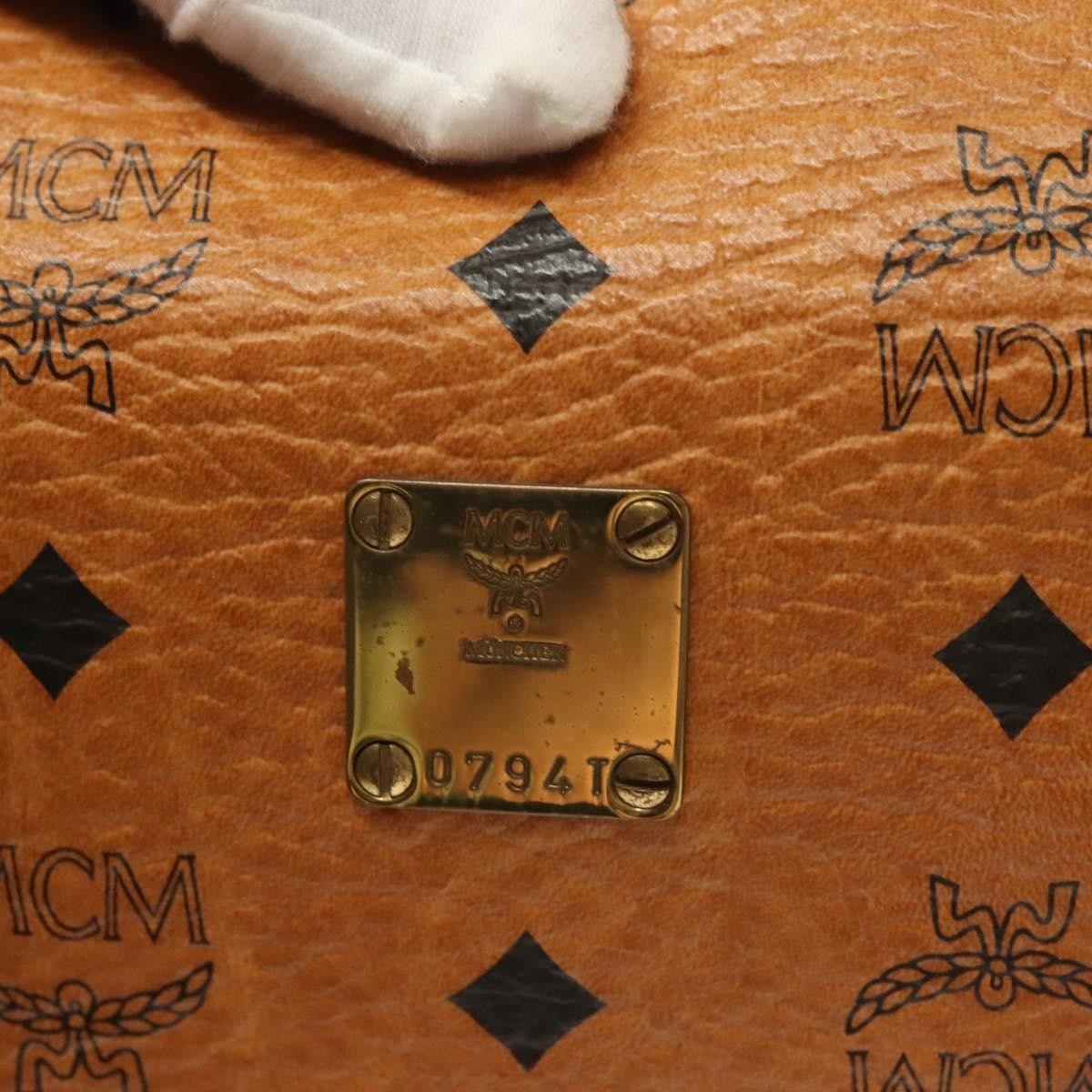 MCM Visetos Canvas And Leather Brown Canvas Bag (Pre-Owned)