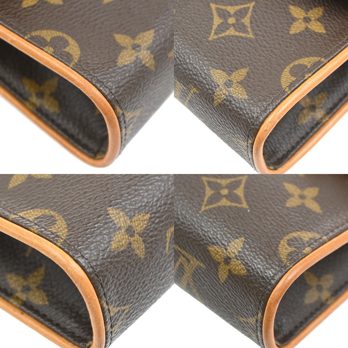 Louis Vuitton Florentine Waist Monogram Canvas Brown Canvas Clutche & Pouche Bag (Pre-Owned)