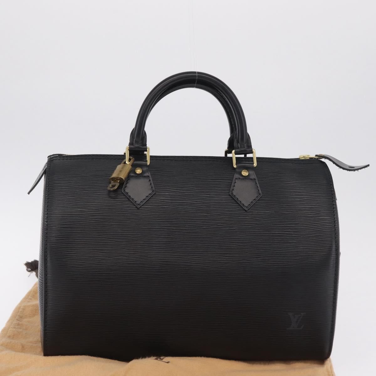 Louis Vuitton Speedy Epi Leather Black Leather Handbag (Pre-Owned)