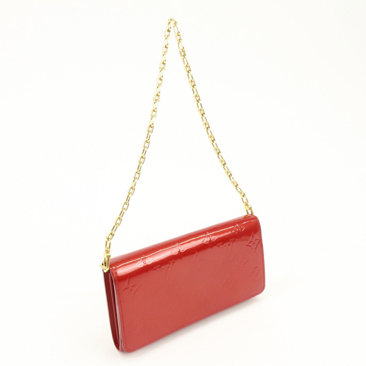Louis Vuitton Chaine Monogram Vernis Red Patent_Leather Crossbody Bag Bag (Pre-Owned)