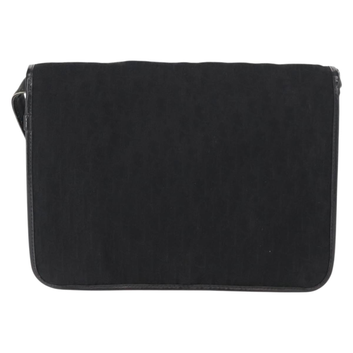 Christian Dior Vintage Cd Trotter Canvas Black Canvas Shoulder Bag Bag (Pre-Owned)